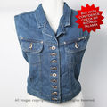 Womens BLUE SYSTEM denim crop vest jacket