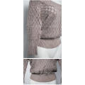 Ladies dusty pink stone grey wide neck or off shoulder jersey top