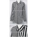 Womens black and white stripes blouse shirt