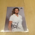 Steffi Graff Signed Post card Authentic