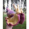 Crocheted Snail Plushie