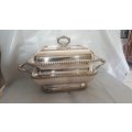 Stunning Huge Ornate 1940's Double level Silver plated Serving Tureen - the biggest I have seen !