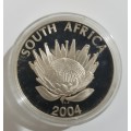 Protea Series - 2004 Silver R1 PROOF - 10YR Democracy - Mintage - 2930 High Value!!!