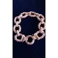 Chunky chain link Italian sterling silver bracelet