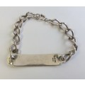 1970s name tag bracelet (sterling silver)