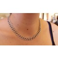 Sterling silver Italian double chain necklace
