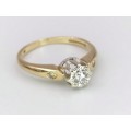 9ct gold diamond solitaire ring