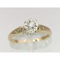 9ct gold diamond solitaire ring