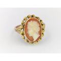 Vintage 9ct gold Italian cameo ring