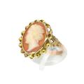 Vintage 9ct gold Italian cameo ring