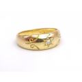 Vintage 18ct gold gypsy ring set with a single diamond