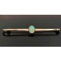Edwardian 15ct gold opal bar brooch