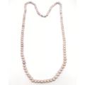 Pastel pearl necklace (genuine freshwater with silver clasp)