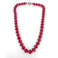 Stunning cherry red crystal necklace