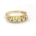 9ct gold ring set with 5 diamonds