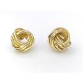 Vintage 9ct gold love knot stud earrings