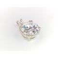 Classic sterling silver cubic zirconia pendant