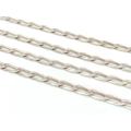 Extra long sterling silver flat link chain