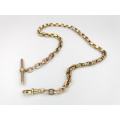 Victorian 9ct gold fob chain necklace