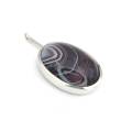 Sterling silver banded agate pendant by South African silversmith George Xanthides