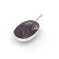 Sterling silver banded agate pendant by South African silversmith George Xanthides