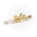 Edwardian 14ct gold & seed pearl brooch
