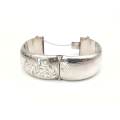 Antique engraved sterling silver cuff