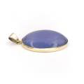 Beautiful blue agate pendant set in 9ct gold