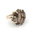9ct gold star-shaped brown topaz cocktail ring