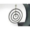 Stunning dangly gypsy hoop earrings (sterling silver)
