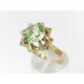 Mid-Century Modern green spinel ring (9ct gold)