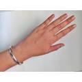 Vintage classic wide sterling silver bangle
