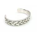 Patrick Mavris handmade sterling silver herringbone bracelet