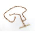 Antique rose gold fob chain