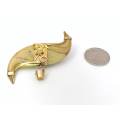 Double lion`s claw brooch set with 15ct gold