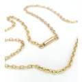 Vintage 9ct gold cable link chain with barrel clasp