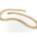 Vintage chunky 9ct gold double curb link bracelet