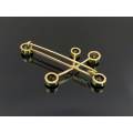 Southern Cross 14ct gold and green tourmaline brooch