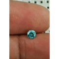 Certified 0.38cts Vivid Blue Diamond Round Brilliant