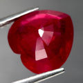 4.19 Ct. Ruby Natural Heart Facet Top Blood Red Madagascar Dazzling