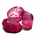 24.68 Ct. 3 Pcs Rough Ruby Natural Top Blood Red Madagascar Sparking Lot