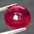 5.38 Ct. Ruby Natural Round Facet Big Pinkish Red Mozambique