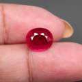 5.06 Ct. Ruby Natural Oval Facet Big Reddish Pink Mozambique