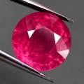5.07 Ct. Ruby Natural Round Facet Big Pinkish Red Mozambique Magnificent