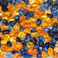 Unshape Cabochon 2x1.5-3.5x2.5mm.Ravishing! Blue Yellow Sapphire 10Pcs/1.20Ct