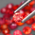 Imperial Red Sapphire Songea Round Diamond Cut 2.8-3.2mm.Best Color 2Pc/0.26Ct.