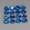 London Blue Topaz Pear Cut 3Pcs/1.18Ct. 5x4 mm.Ravishing Color!