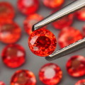 Imperial Red Sapphire Songea 2Pcs/.35Ct. Round 3 to 3.5 mm.Very Good Color!