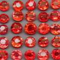 Imperial Red Sapphire Songea 2Pcs/.35Ct. Round 3 to 3.5 mm.Very Good Color!
