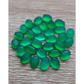 Oval cabochon Green onyx 2.16 Cts Brilliant gemstone 4 Pieces 4x6mm